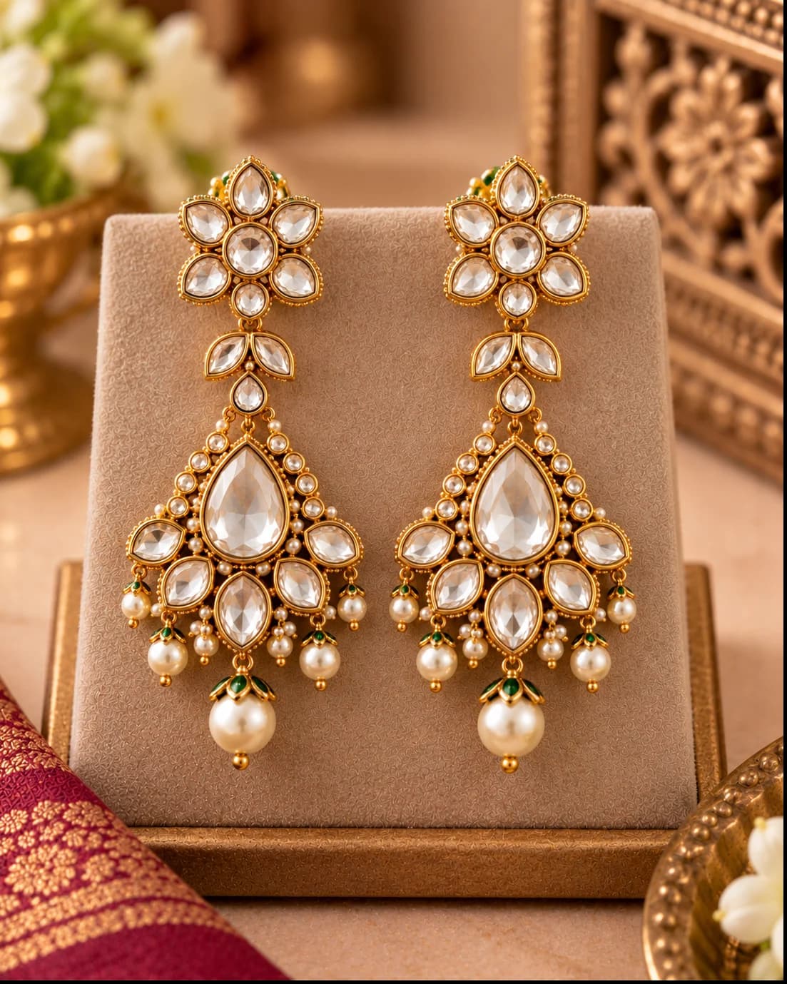 Kundan Drop Earrings