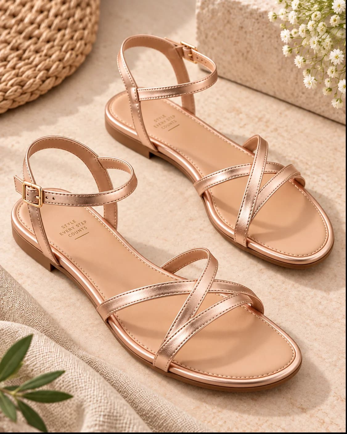 Strappy Flat Sandals