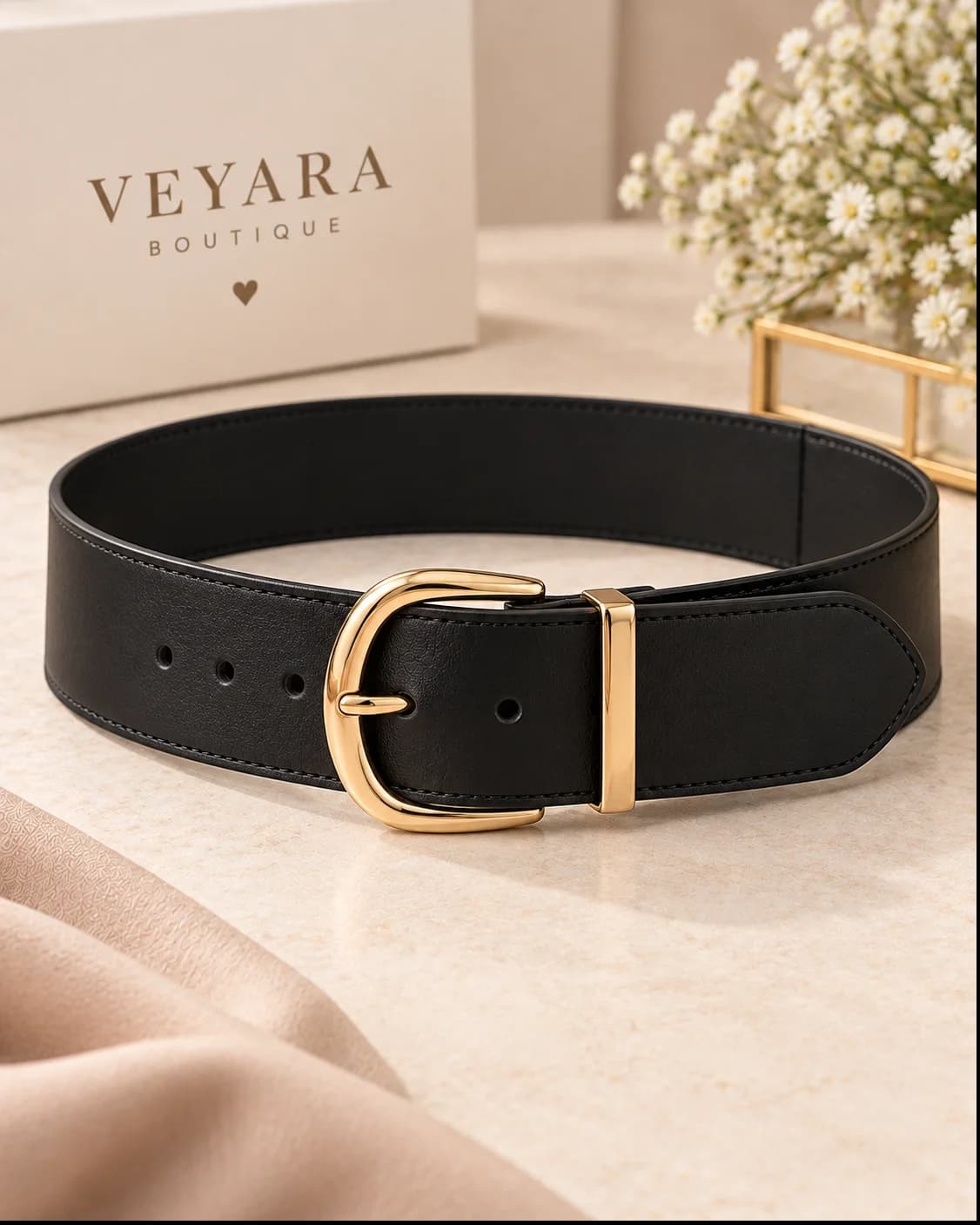 Faux Leather Waist Belt